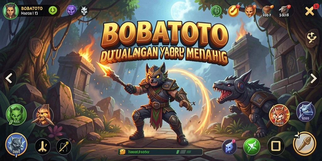 Tampilan gameplay BOBATOTO yang penuh aksi dan petualangan.