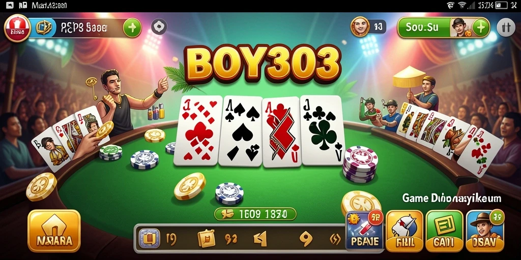 Tampilan gameplay menarik dari BOY303 dengan elemen domino yang seru.
