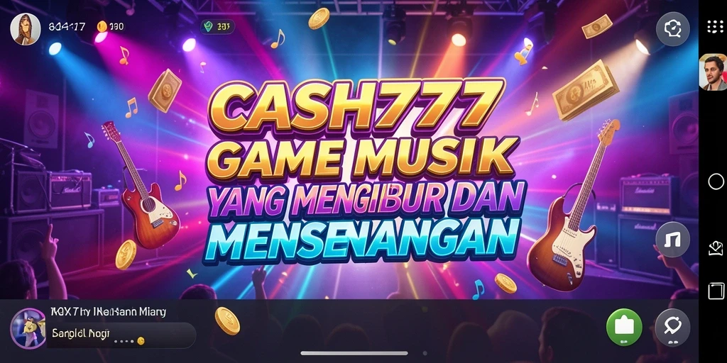 Tampilan gameplay musik yang mengasyikkan dan penuh warna.
