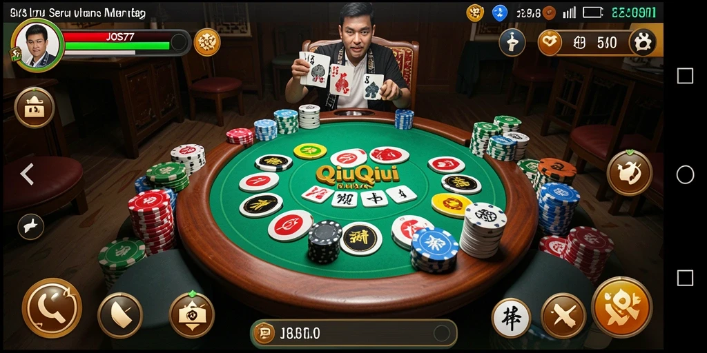 Screenshot JOS77 yang menampilkan gameplay QiuQiu yang mengasyikkan.