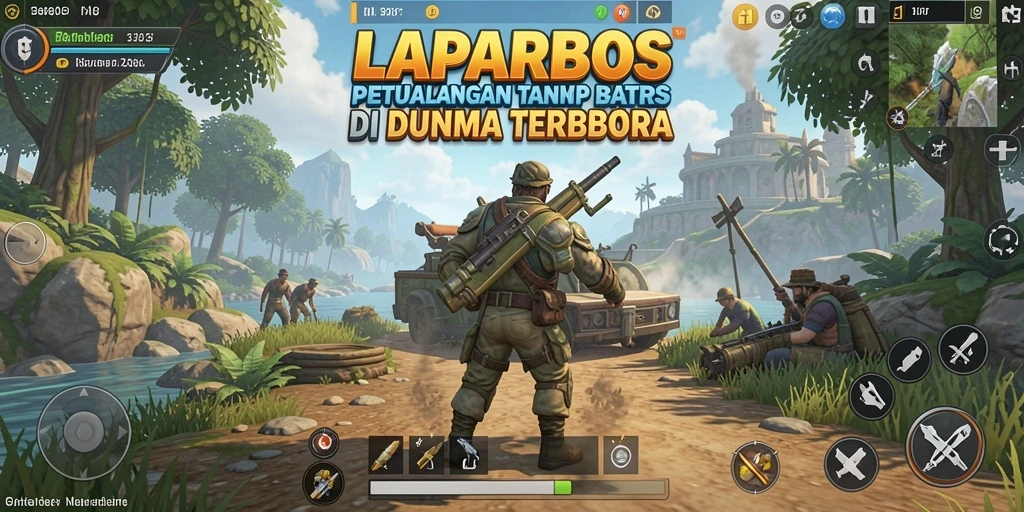 Menampilkan aksi seru dalam dunia Open World LAPARBOS.