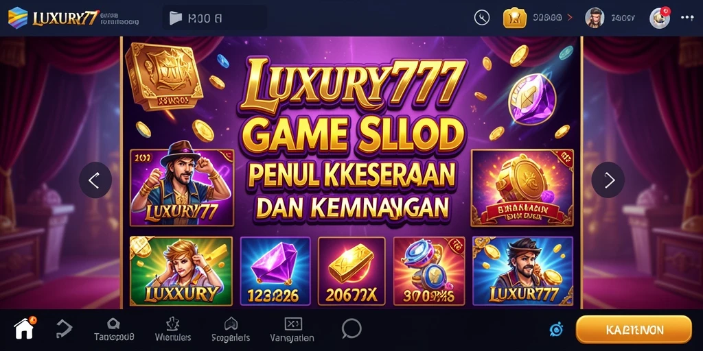 Gameplay LUXURY777 menampilkan momen seru dengan banyak kemenangan.