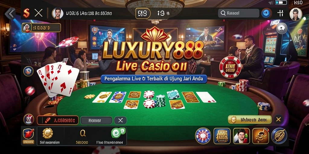 Tampilan gameplay menarik dan interaktif dari LUXURY88 dengan dealer langsung.