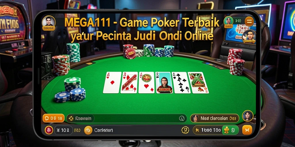 Screenshot gameplay menunjukkan aksi seru permainan poker.
