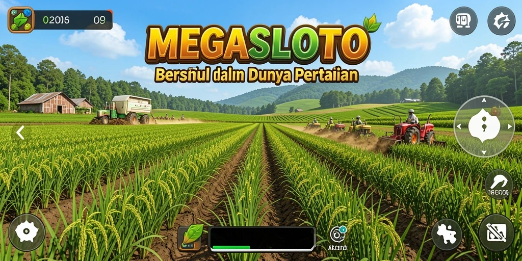 Menampilkan suasana indah dalam pertanian MEGASLOTO.