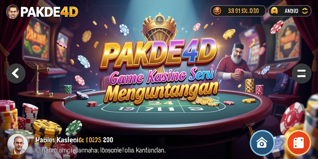 Tampilan gameplay seru dalam PAKDE4D dengan suasana Kasino nyata.