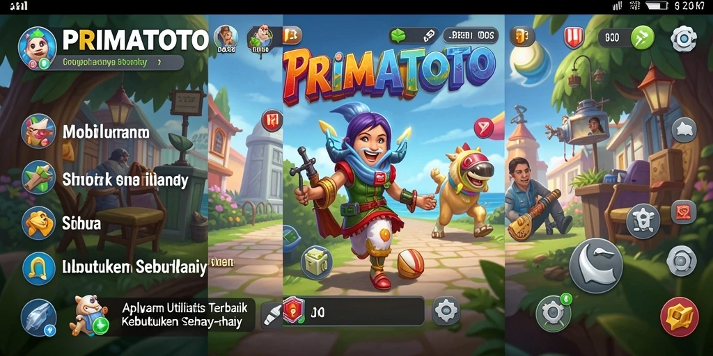 Tampilan utama PRIMATOTO dengan fitur-fitur utilitas yang bermanfaat.