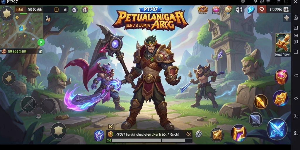 Tampilan gameplay seru PT707 dalam dunia ARPG yang dinamis.